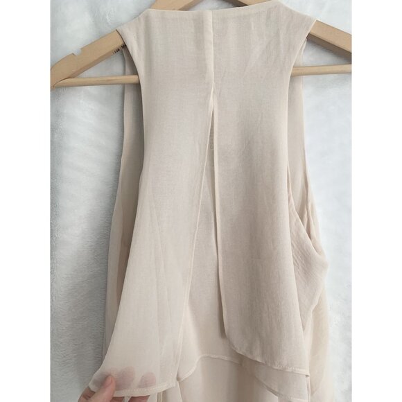 Forever 21 Boho Sleeveless Blouse V-Neck Embellished Beaded Trim Layer Tank Top - Picture 8 of 11